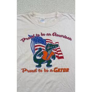 Vintage 90s University Of Florida Gators Proud to be an American T Shirt Size XL